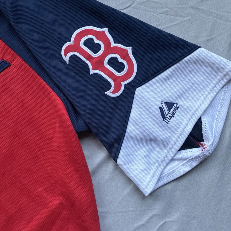 Majestic Stitched Boston Red Sox Jacoby Ellsbury Jersey Size L #2 Red MLB EUC - Image 4 of 4