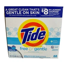 Tide Free and Gentle Laundry Detergent Powder 68 Loads 95 Oz NEW * 1 BOX* *Read