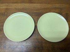 2 Kuchenteller gelb pastell MELITTA Minden 50er Jahre