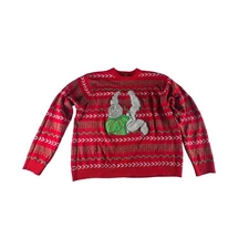 Mens Ugly Christmas Sweater Sloth XXL 33 Degrees Red Green Knit