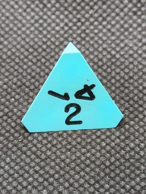 Vintage Gamescience Blue Teal D4 Dice