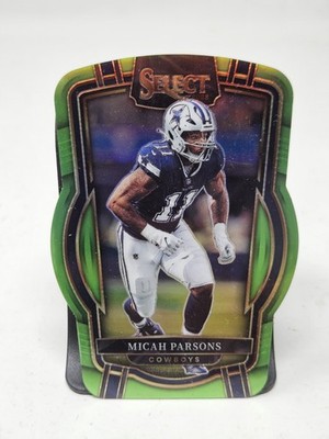 2022 Select Micah Parsons - NEON GREEN DIE CUT /299 CLUB LEVEL PRIZM
