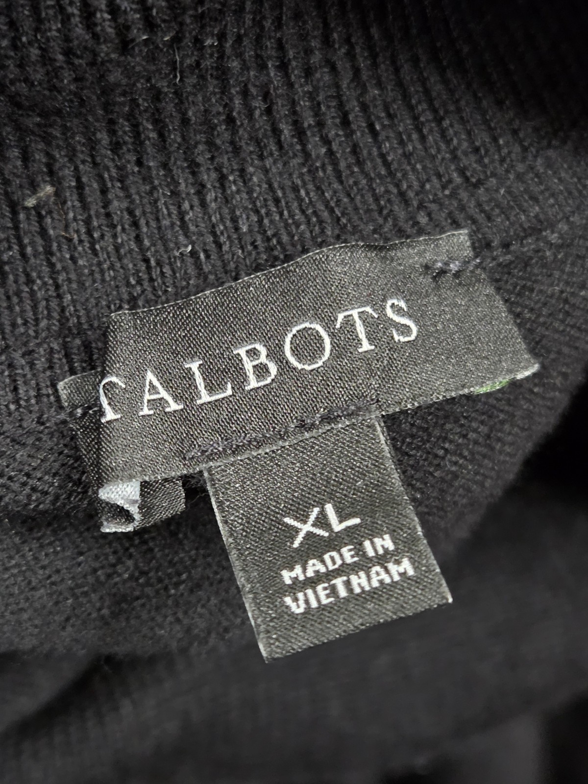 Talbots Ribbed Stretch Solid Black Turtleneck Swe… - image 3