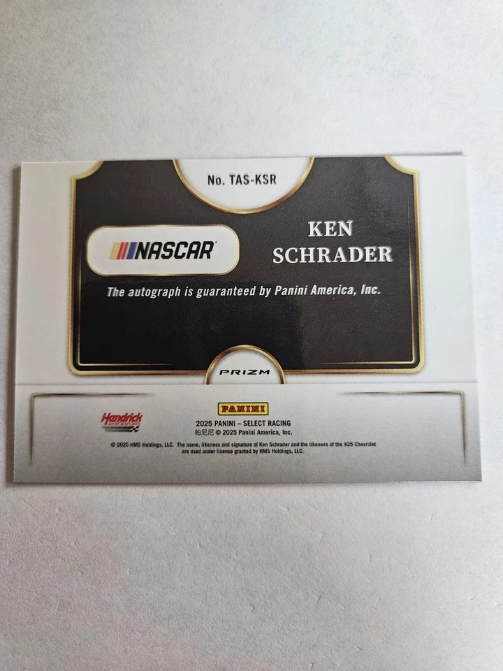 2025 Select Trackside Action Ken Schrader Silver Prizm Auto Autograph #TAS-KSR - Image 2 of 2