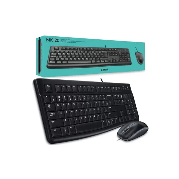 Logitech MK120 USB Wired 3 Button Mouse and Spill-Resistant Keyboard - Image 4 of 4