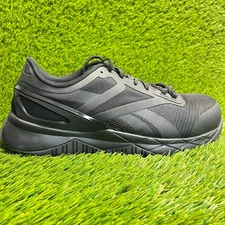 Reebok Nanoflex TR Mens Size 8.5W Black Composite Toe Safety Work Shoes Sneakers