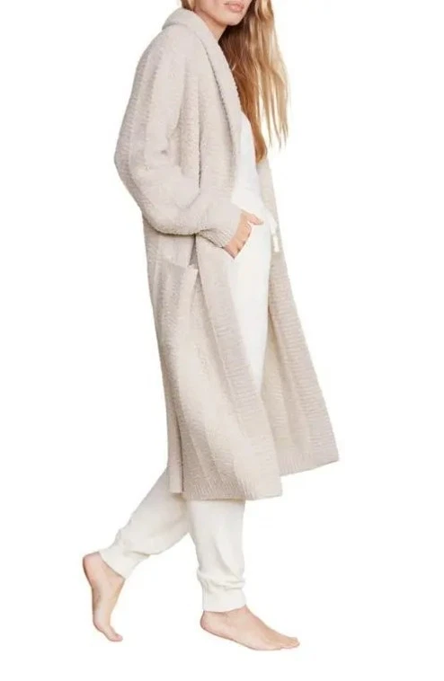 Barefoot Dreams CozyChic Lite Rib-Knit Open Front Chenile Duster Cardigan New M - Image 2 of 4