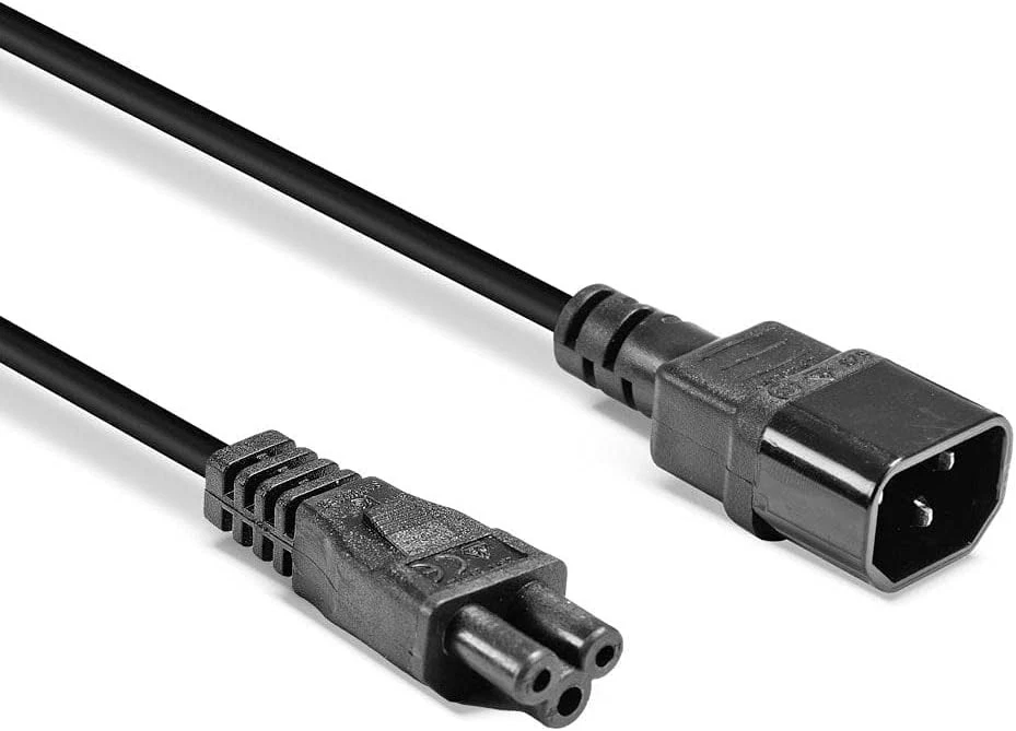 LINDY 30343 5m IEC C14 an IEC C5 Netzkabel schwarz 3-poliger UK-Stecker auf IEC  - Bild 2 von 4