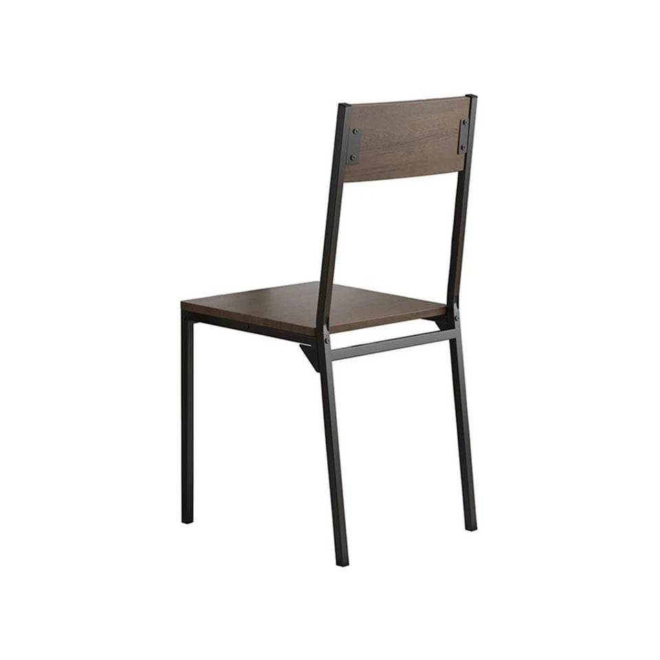 Coaster Lana 5-piece Wood Top Dining Set Dark Brown and Matte Black - Image 3 of 4