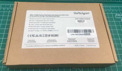 Star tech dkm31c3hvcpd Usb-C 10gbps Dock HDMI VGA DP Alt Pass Through 3 Monitors