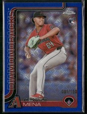 2025 Topps Chrome Logofractor Edition #102 Cristian Mena Blue Refractors #/150