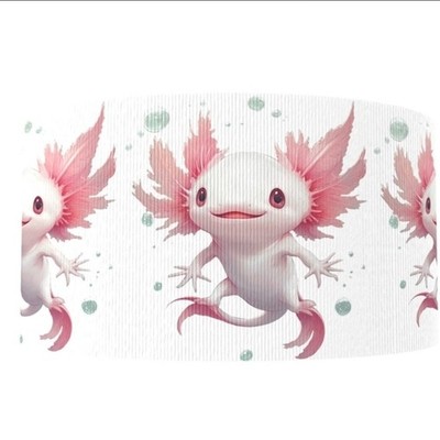 1 inch (1 yard) Axolotl Salamander Petting Zoo Grosgrain Ribbon 1282313