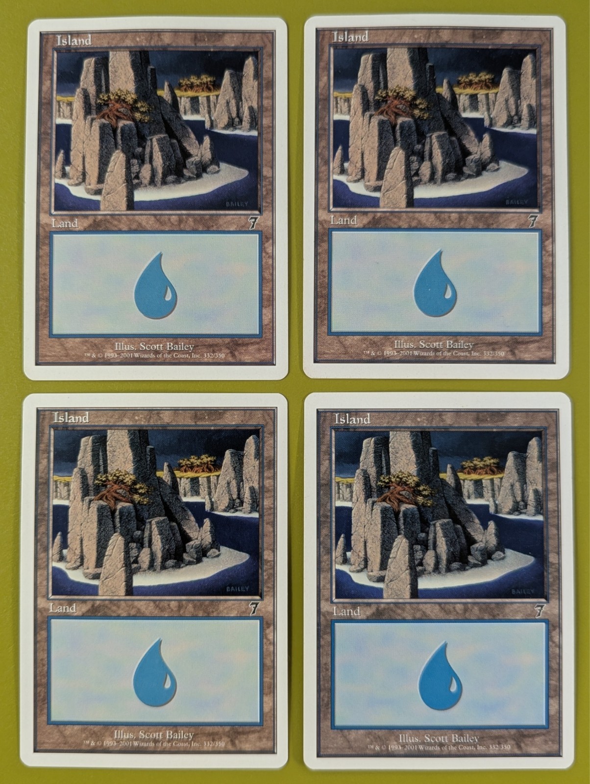 Island (332) x4 Seventh Edition 7th 4x Magic the Gathering MTG