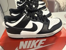 Nike Dunk Low GS Panda Black/White Leather Sneakers US 5.5Y CW1590-100