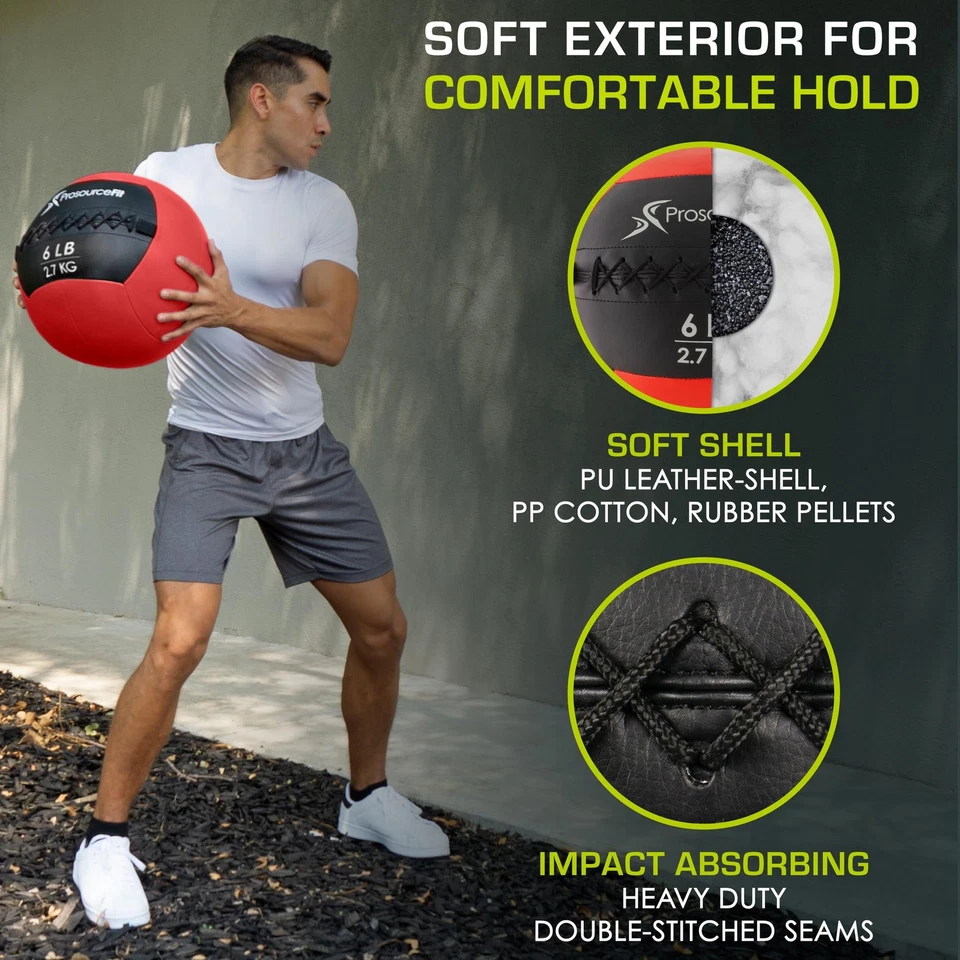 ProsourceFit Soft Medicine Balls for Wall Balls and Full Body Dynamic Exercises, - Image 4 of 4