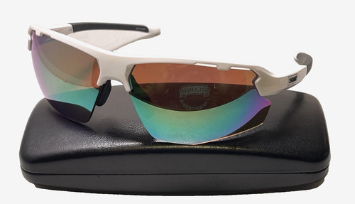 SMITH OPTICS RESOLVE White Plastic Rectangular Wrap Polarized Sunglasses