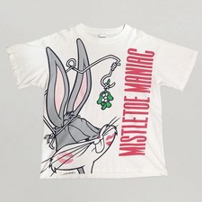 1993 VINTAGE WARNER BROS. LOONEY TUNES BUGS BUNNY T-SHIRT SIZE XL USED 23/28"