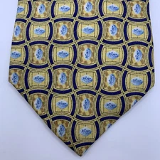 VIAGRA Tie Pfizer 100% Silk Yellow Blue Pills Medicine Gag Gift White Elephant