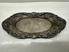 antique sterling silver 925 repoussé dish tray 47g