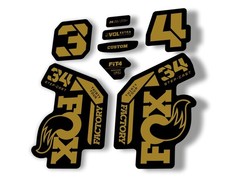Fox 34 Step Cast Sc 2023 Factory Fork Decals Suspension Sticker Gold