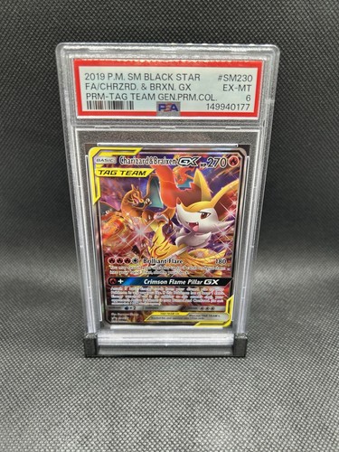 Charizard & Braixen-GX graded PSA 6 for sale on eBay