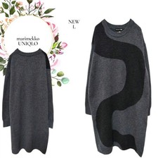 marimekko Marimekko Brand new Wool 100 UNIQLO Knit Long One Piece L From Japan