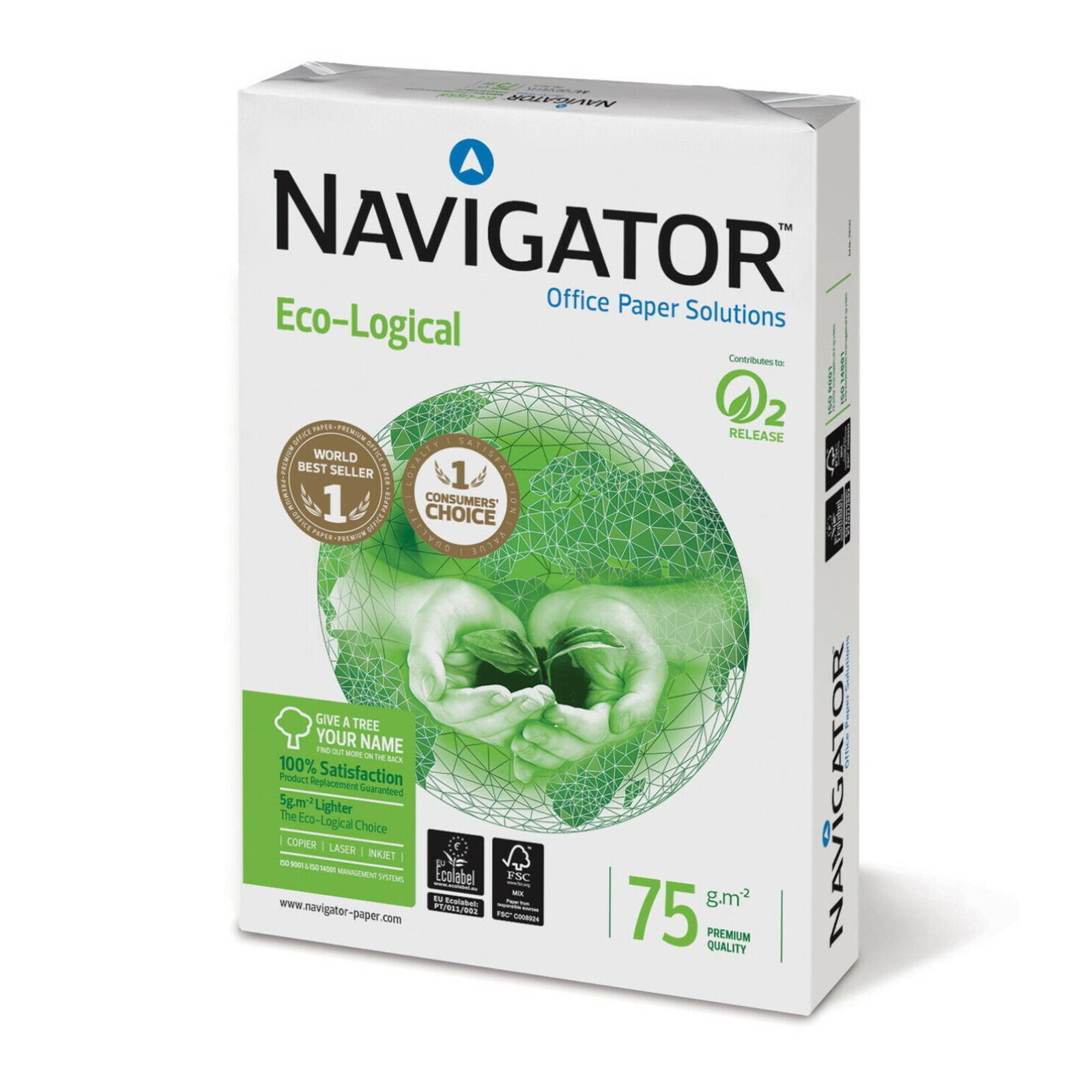 Navigator Eco-Logical A4 Copier Paper (75gsm) - 500 Sheets (1 Ream)