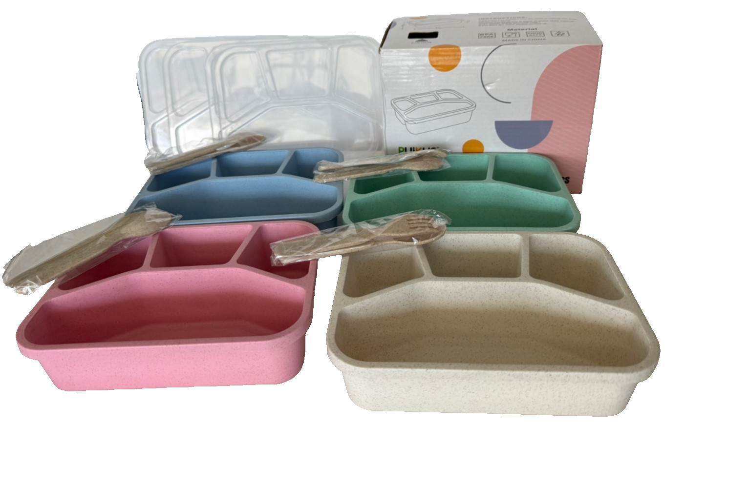 Es 4 Compartment Meal Prep Containers Kids Adults