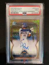 2023 Bowman Chrome Prospects Alex Ramirez Gold Shimmer Auto /50