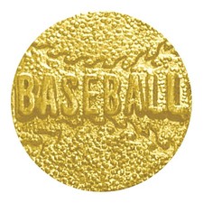 Baseball Chenille Lapel Pin Gold Finished with Clutch Back Bright Gold Lapel Pin