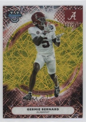 2025 Bowman U Yellow Lazer Refractor 103/250 Germie Bernard #63 1mo2