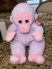 Baby TY Pillow Pal MONKEYBABY the 12" Monkey BabyTY Stuffed Toy w/ Rattle Tag