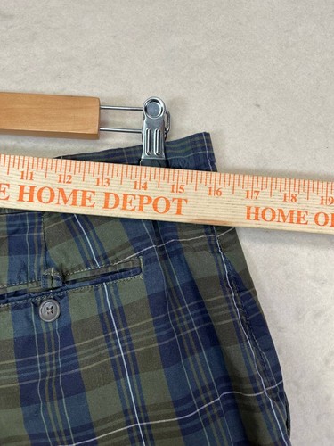 Banana Republic Mens 32 Shorts Blue Green Plaid 100% Cotton - Picture 3 of 9
