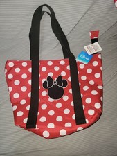 New W Tags Tote And Key Chain Disney Minnie Mouse Polka Dot Tote And Key Chain