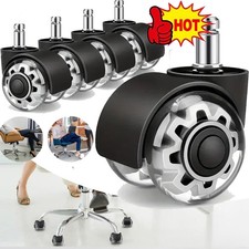 5pcs Office Chair Wheels Replacement Universal 360° Rotating Wheel Casters UK