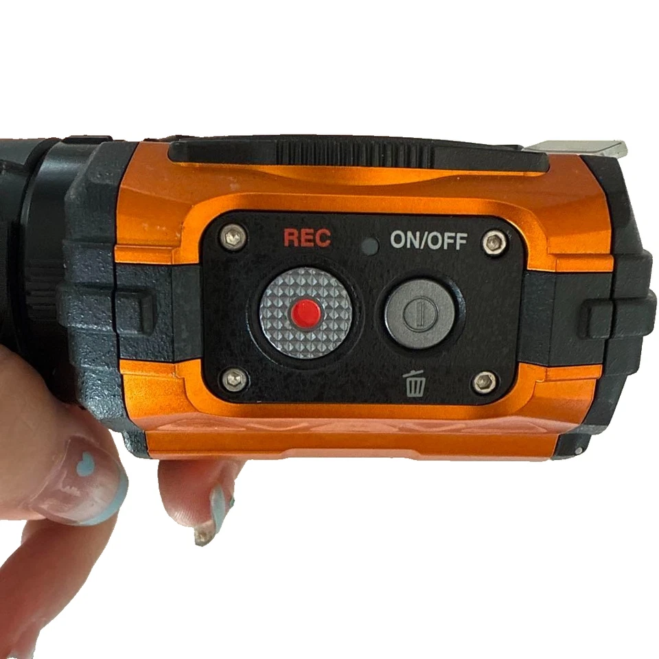 Водонепроницаемая экшн-камера RICOH WG-M1 оранжевая WG-M1 в очень хорошем состоянии - Изображение 4 из 4