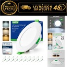Spot LED encastrable plafond 7W IP44 blanc 10 pièces HOMEOW
