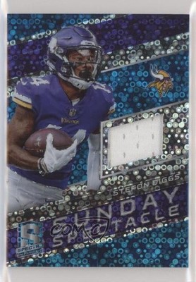 2018 Panini Spectra Sunday Spectacle Neon Blue Prizm 47/99 Stefon Diggs #1 ez4