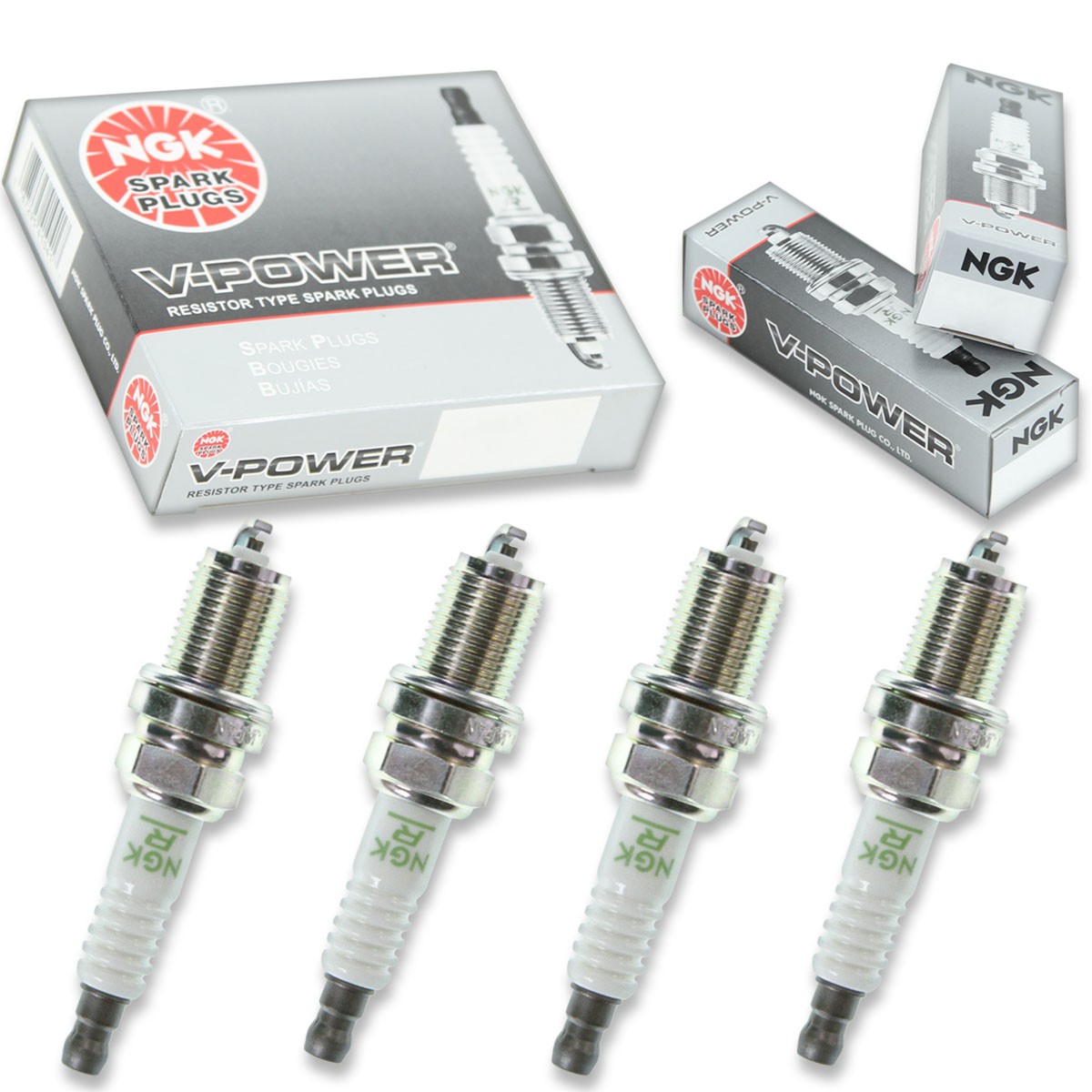 4pcs 00-01 Yamaha Z200TL HPDI 2000 to 150689 NGK V-Power Spark Plugs HPDI mf