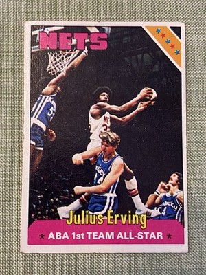 1975-1976 Topps Julius Erving New York Nets ABA 1st Team All-Star
