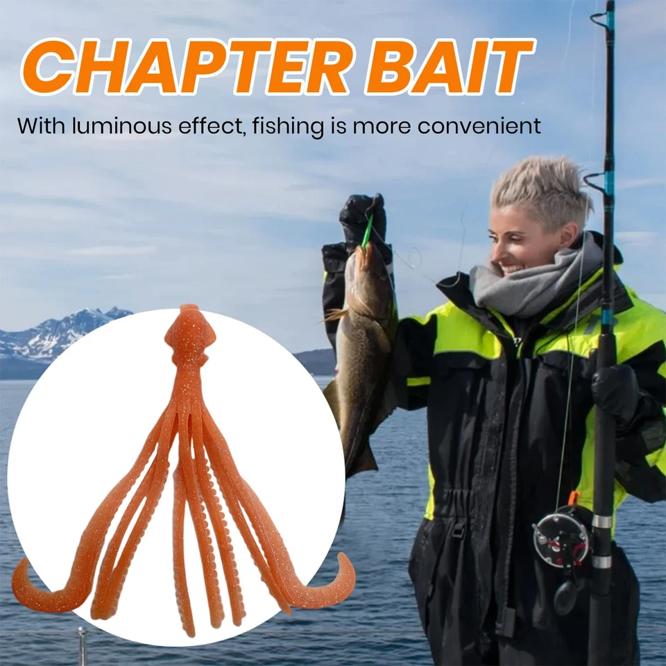 Mini Octopus Lures Fishing Supplies Octopus Fishing Baits Bite Lures for Night - Bild 2 von 4