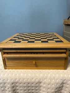 Deluxe Wooden 10 in 1 Wood Game House Classic Games Chess, Checkers,  Backgammon