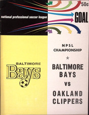 1967 Oakland Clippers vs Baltimore Bays NPSL Soccer Championship Program