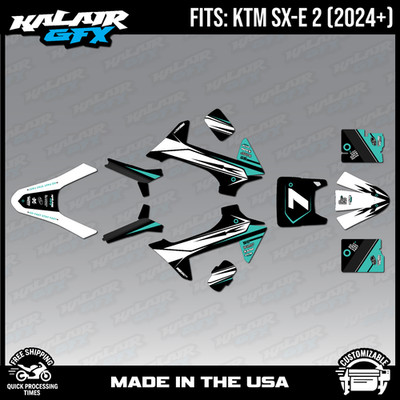 Graphics Kit for KTM Electric Mini SXE2 (2024+) Bash - TEAL
