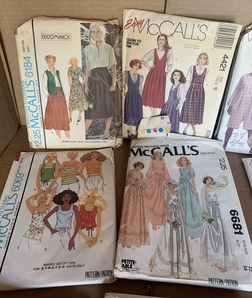 Lot of 12 Easy McCall's Pattern Patron Cut to fit Vintage OLD - Image 2 of 4