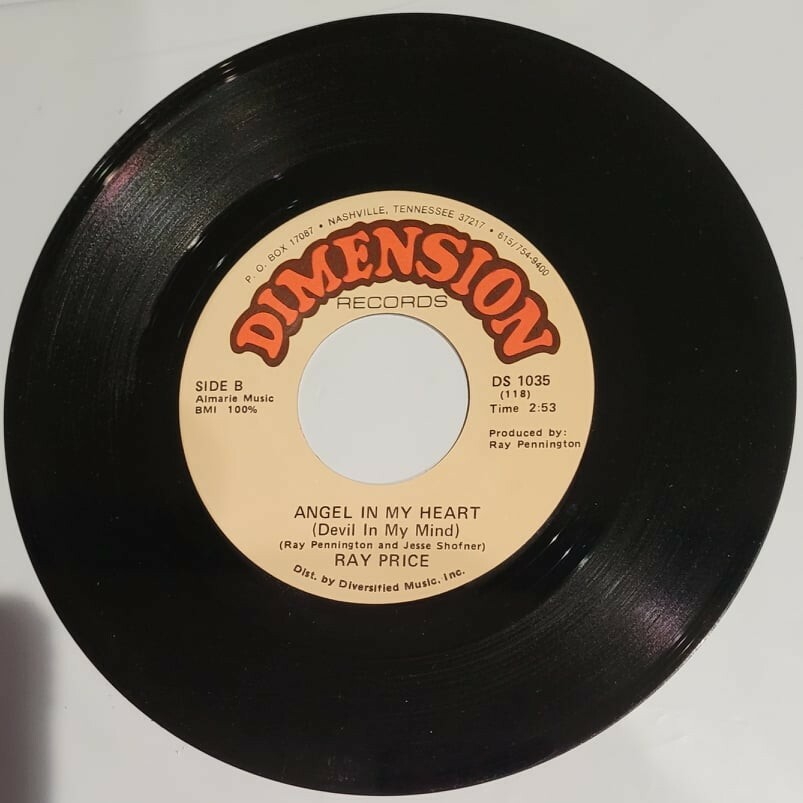 Ray Price Wait Till Those Bridges Are Gone Angel in My Heart 45 rpm RARE single