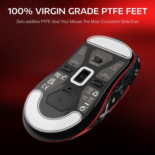 Mouse da gioco leggero wireless 26000 DPI 3 modalità con mouse antiscivolo per PC - Foto 69 di 70