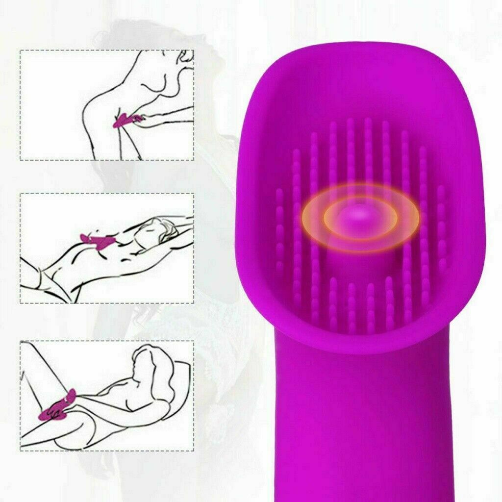 Tongue Clit Licking Vibrator G-Spot Sucking Oral Massager Sex Toys For  Women