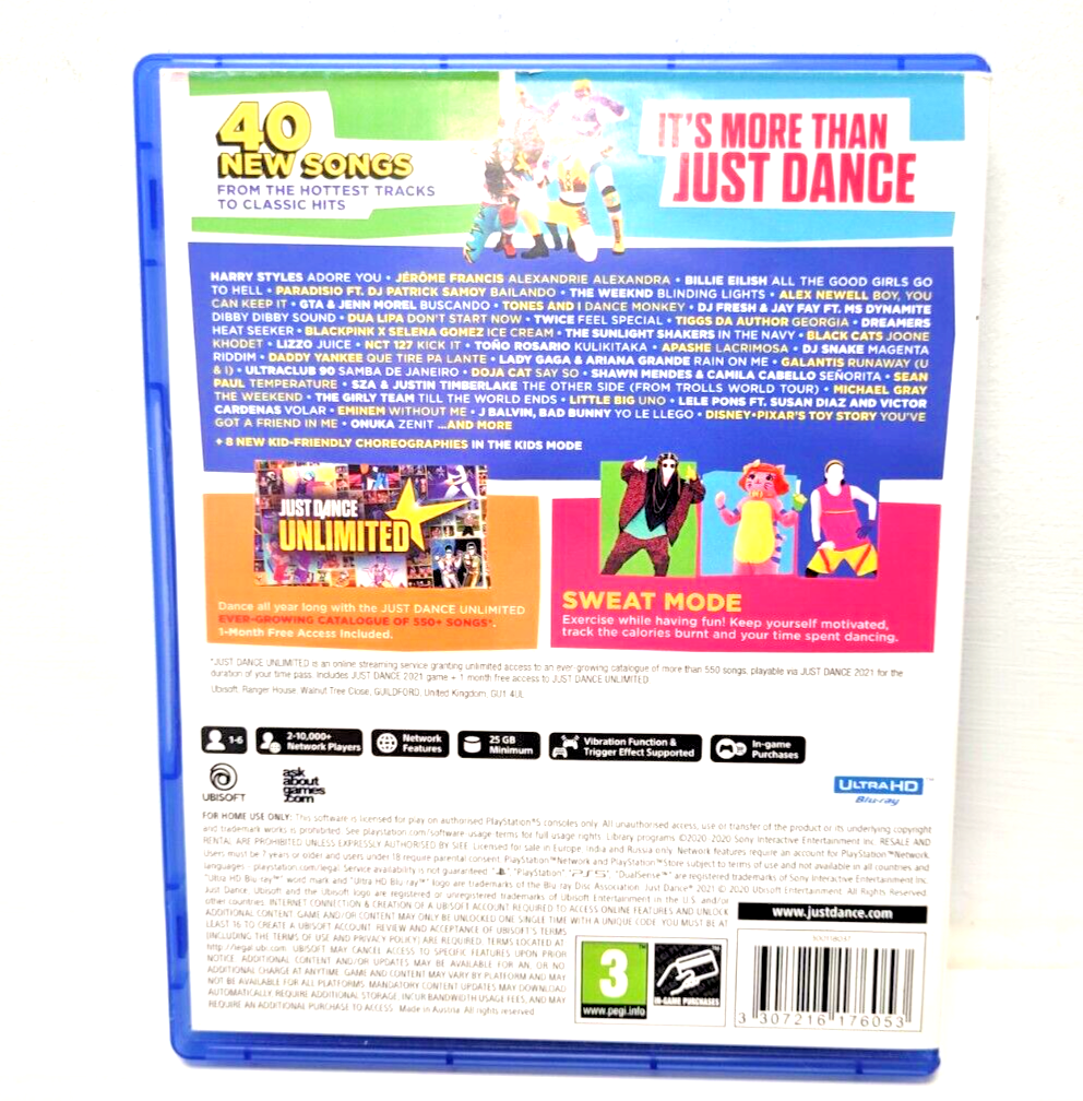 PS5 Just Dance 2021 Excellent Condition Family Dancing Game DISC