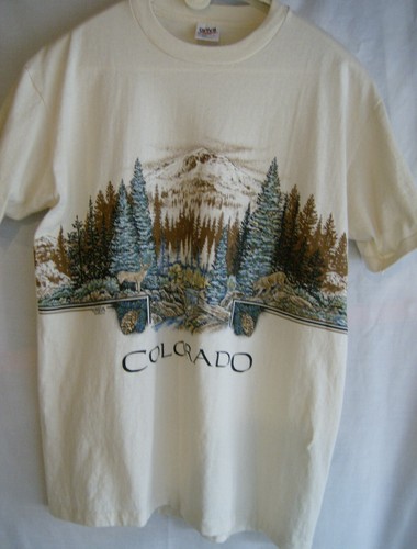 Vintage San Segal Scenic Colorado T-shirt Size Large - Picture 2 of 3